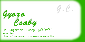 gyozo csaby business card